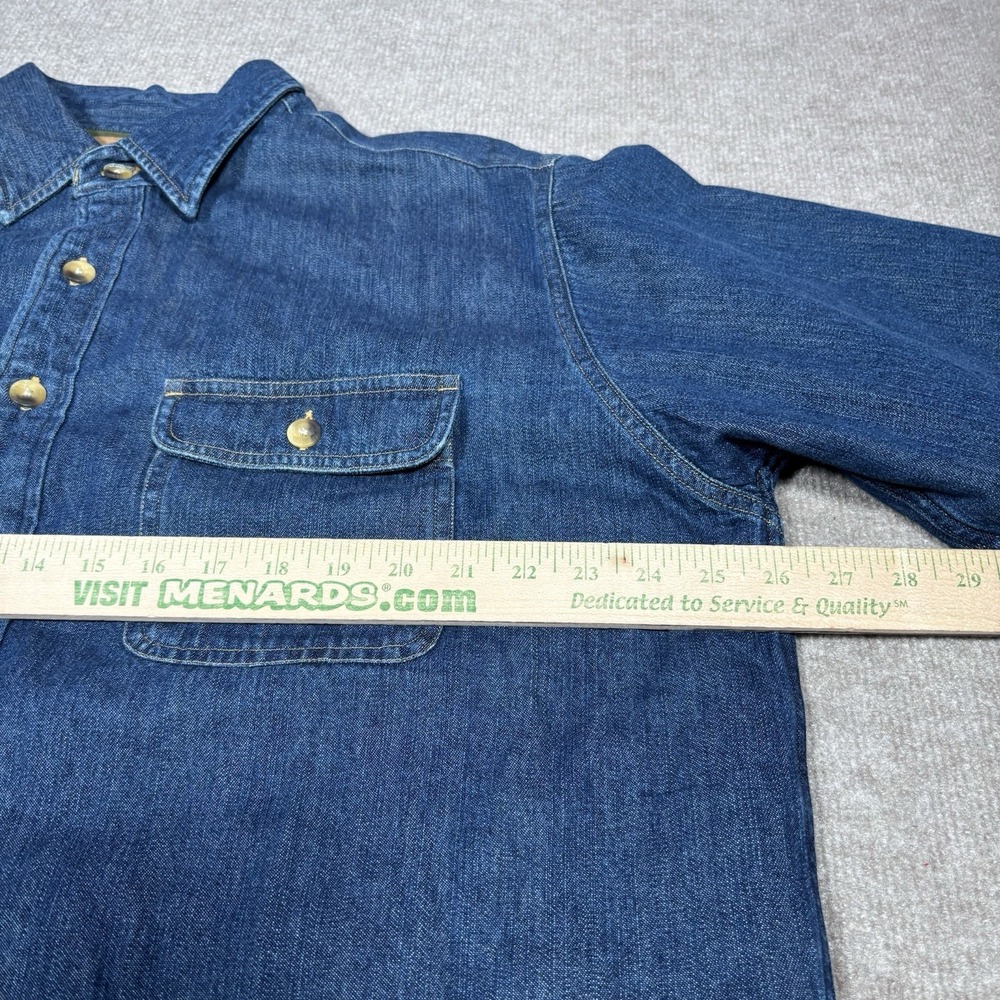 Field & Stream Shirt Mens XL Blue Denim Fleece Lined Heavyweight Shacket Work - Picture 8 of 10